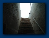 Final staircase leading to the top of the Arc de Triomphe.