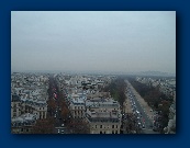 Paris streets seen from the top of the Arc de Triomphe.