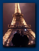 Cal and Lisa at the Eiffel Tower.