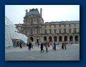 Outside the Louvre.
